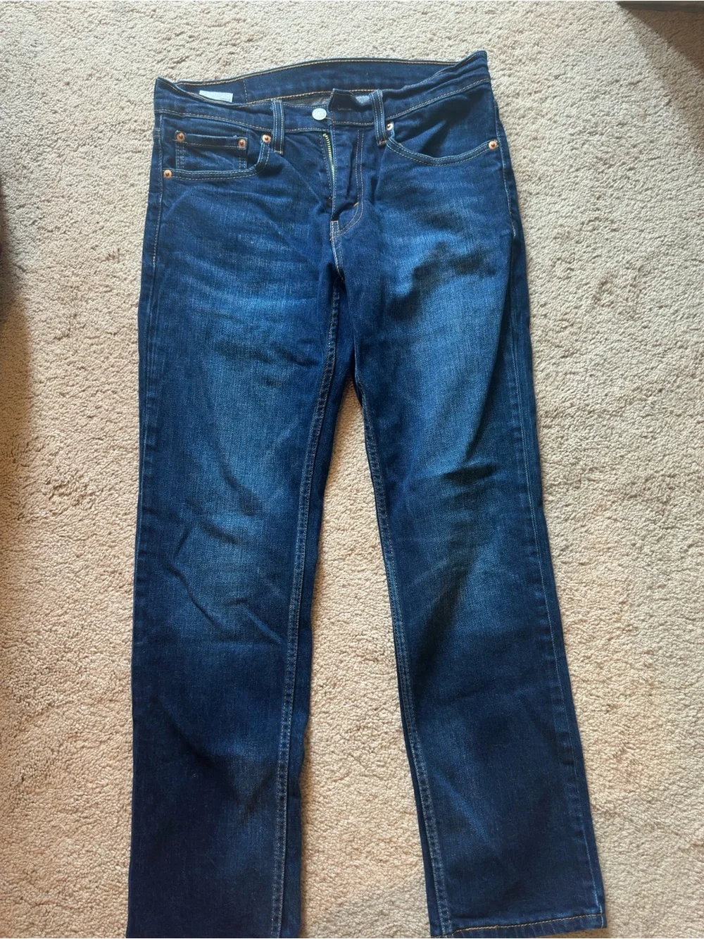 Levi's Men's Blue Straight Jeans with Signature Patch